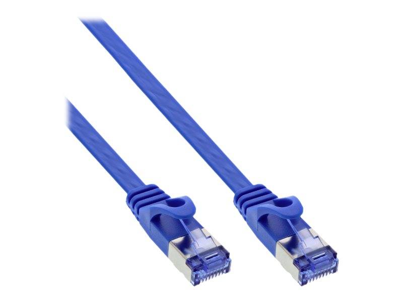 INLINE - Patchkabel flach - U/FTP - Cat.6A - blau - 5m