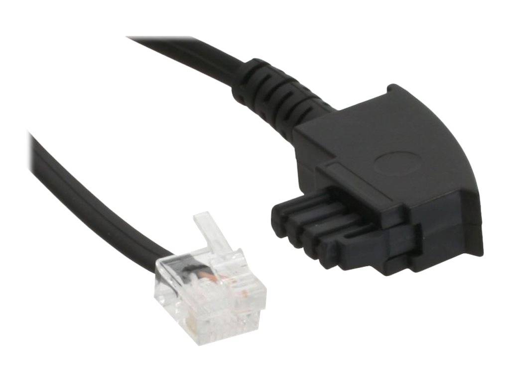 INLINE - TAE-F Kabel für DSL Splitter - TAE-F ST an Western 6/2 DEC ST - 15m