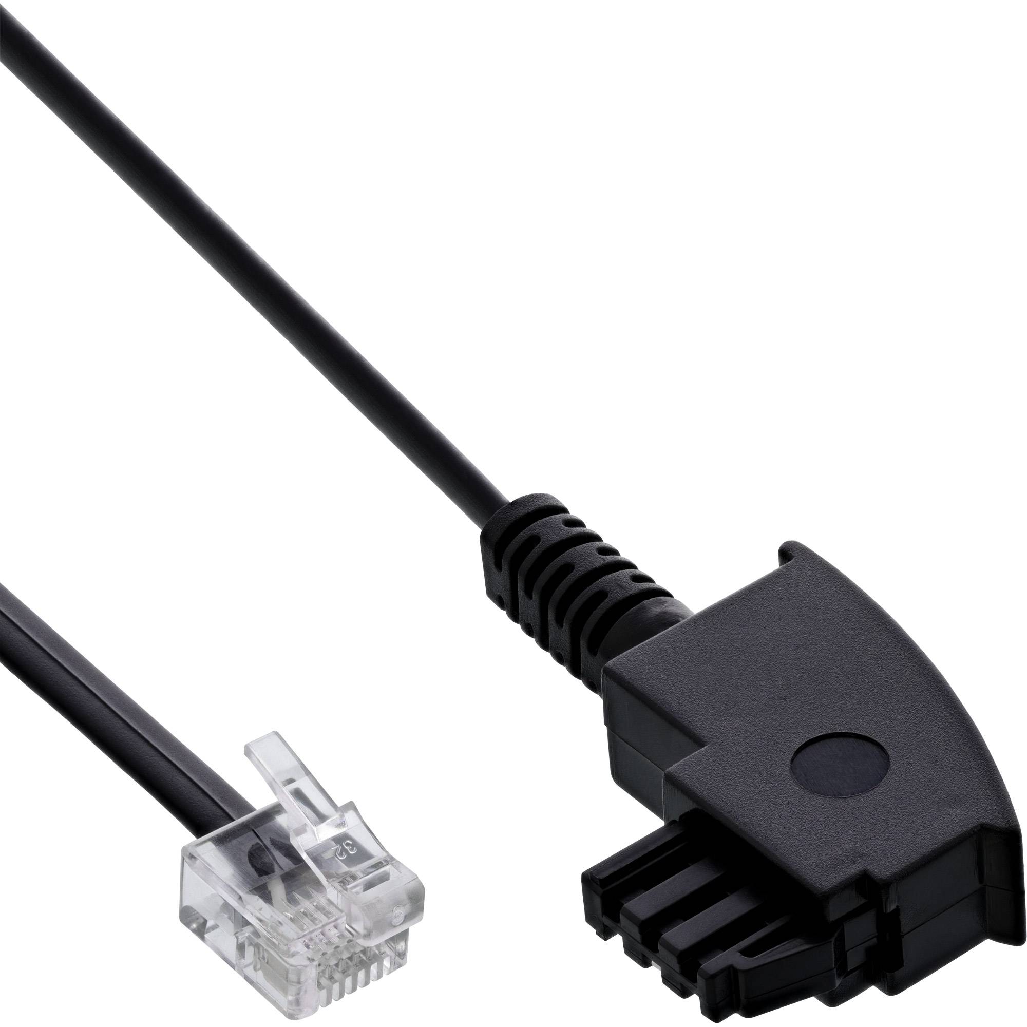 INLINE - TAE-F Kabel für DSL Splitter - TAE-F ST an Western 6/2 DEC ST - 2m
