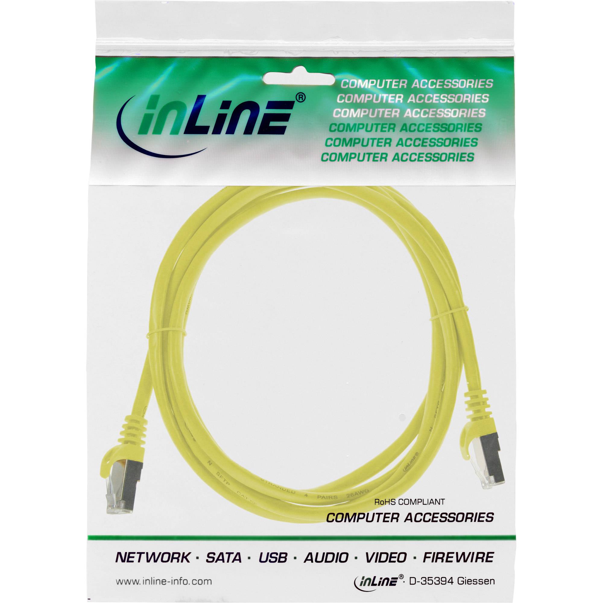 INLINE - Patchkabel - F/UTP - Cat.5e - gelb - 1m