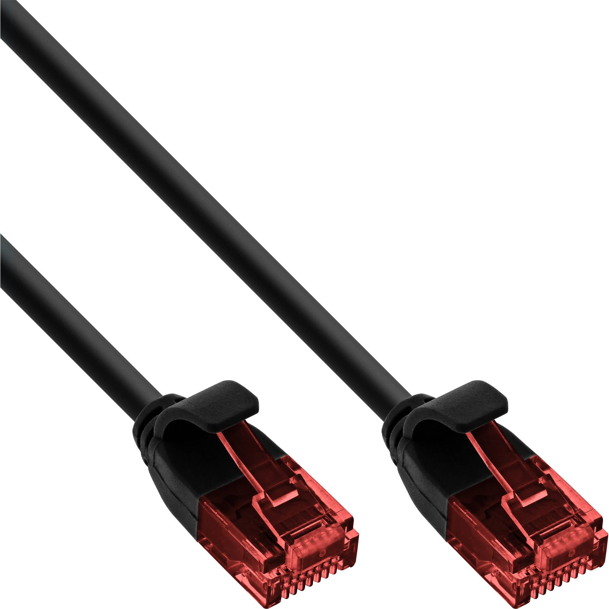 INLINE - Slim Patchkabel - U/UTP - Cat.6 - schwarz - 10m