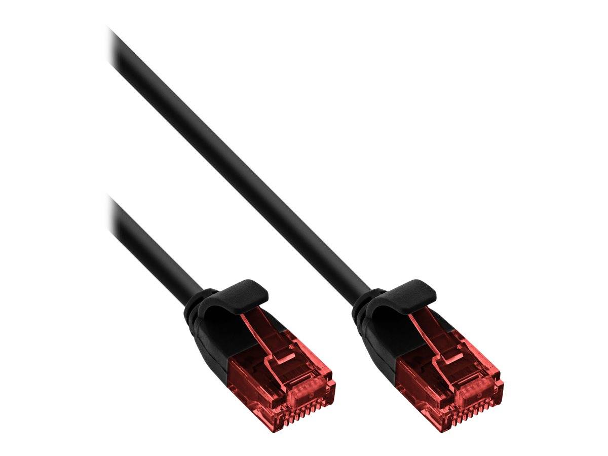 INLINE - Slim Patchkabel - U/UTP - Cat.6 - schwarz - 10m