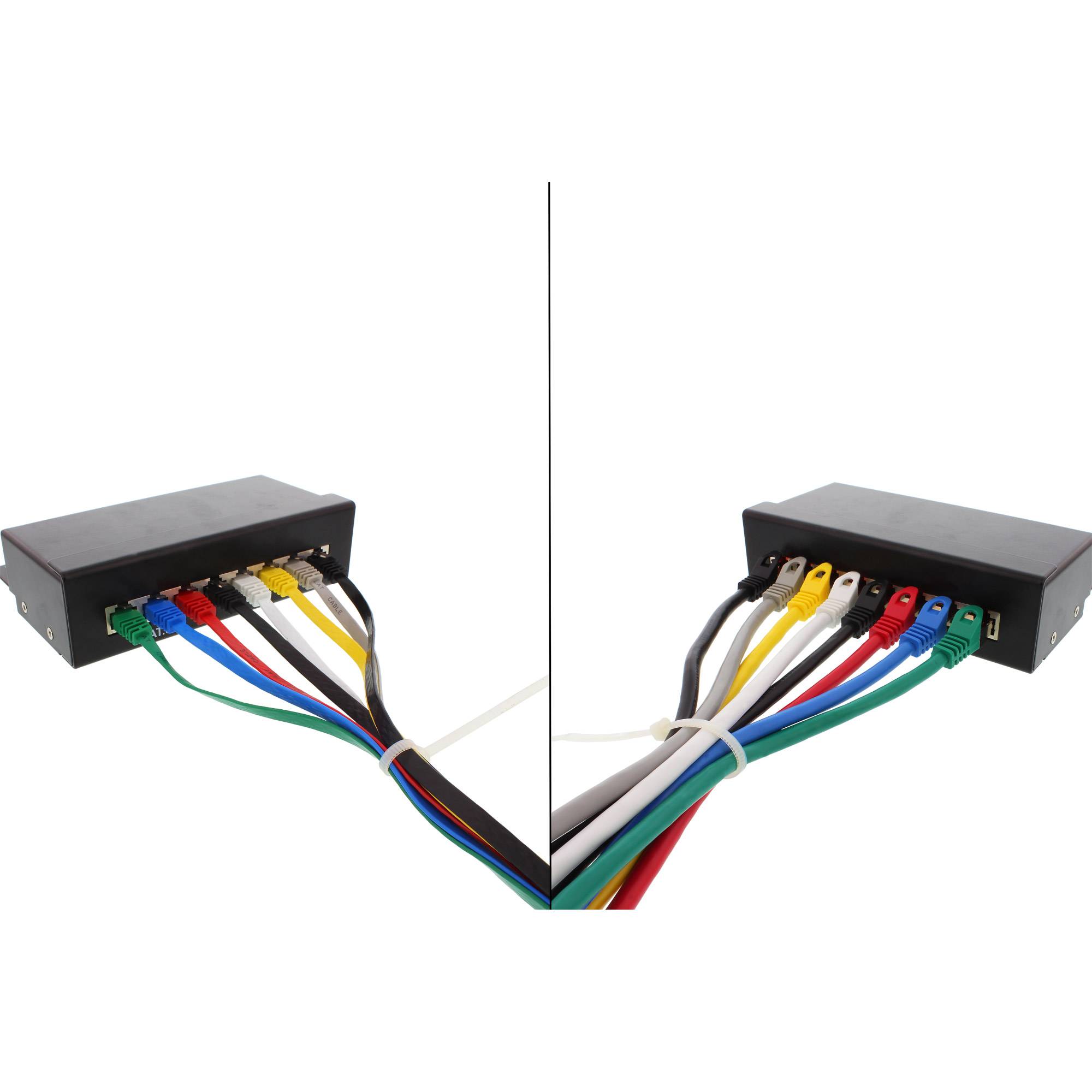 INLINE - Patchkabel flach - U/UTP - Cat.6 - grau - 7m