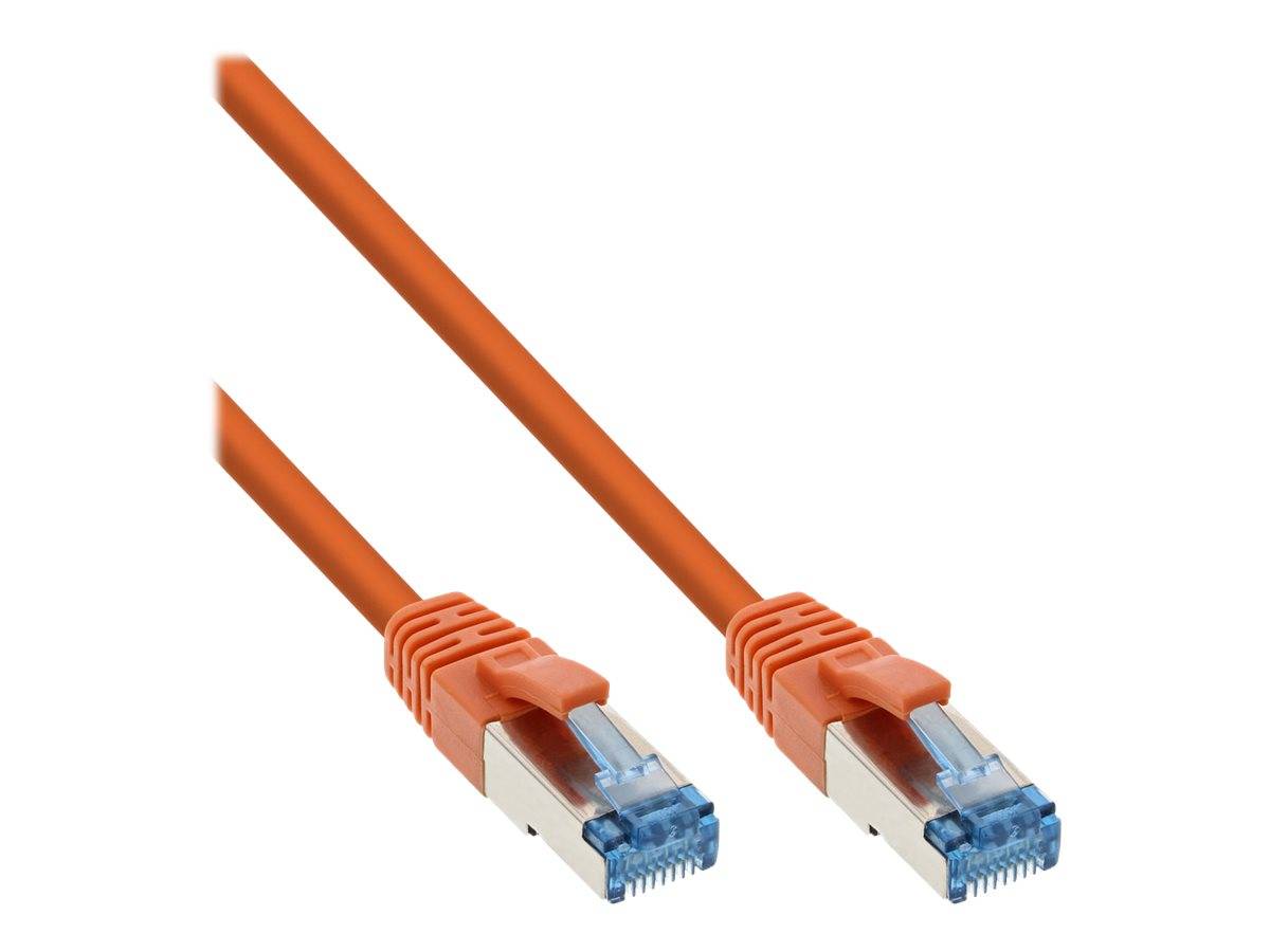 INLINE - Patchkabel - S/FTP (PiMf) - Cat.6A - halogenfrei - orange - 0,5m