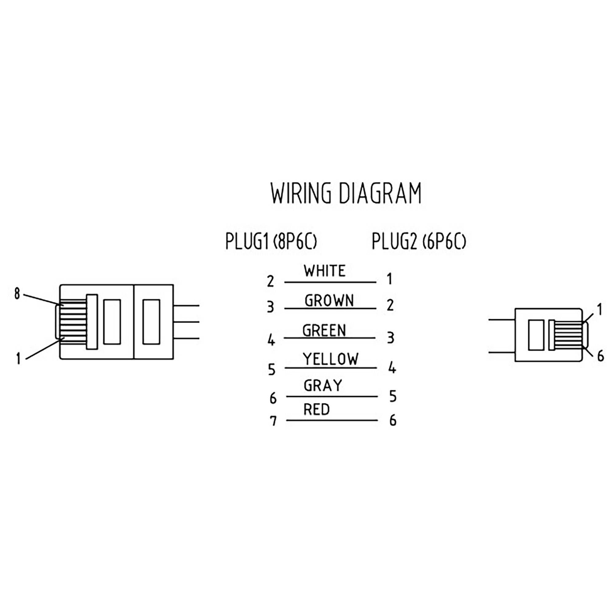 INLINE - Modularkabel - RJ45 zu RJ12 Stecker / Stecker - 6-adrig - 3m