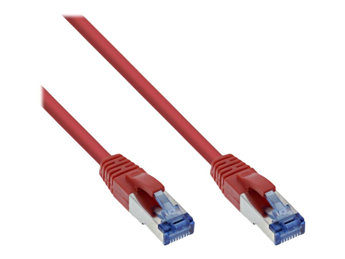 INLINE - Patchkabel - S/FTP (PiMf) - Cat.6A - halogenfrei - rot - 20m