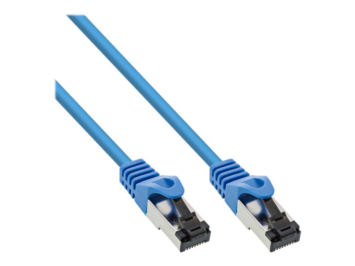 INLINE - Patchkabel - S/FTP (PiMf) - Cat.8.1 - 2000MHz - halogenfrei - blau - 0,25m