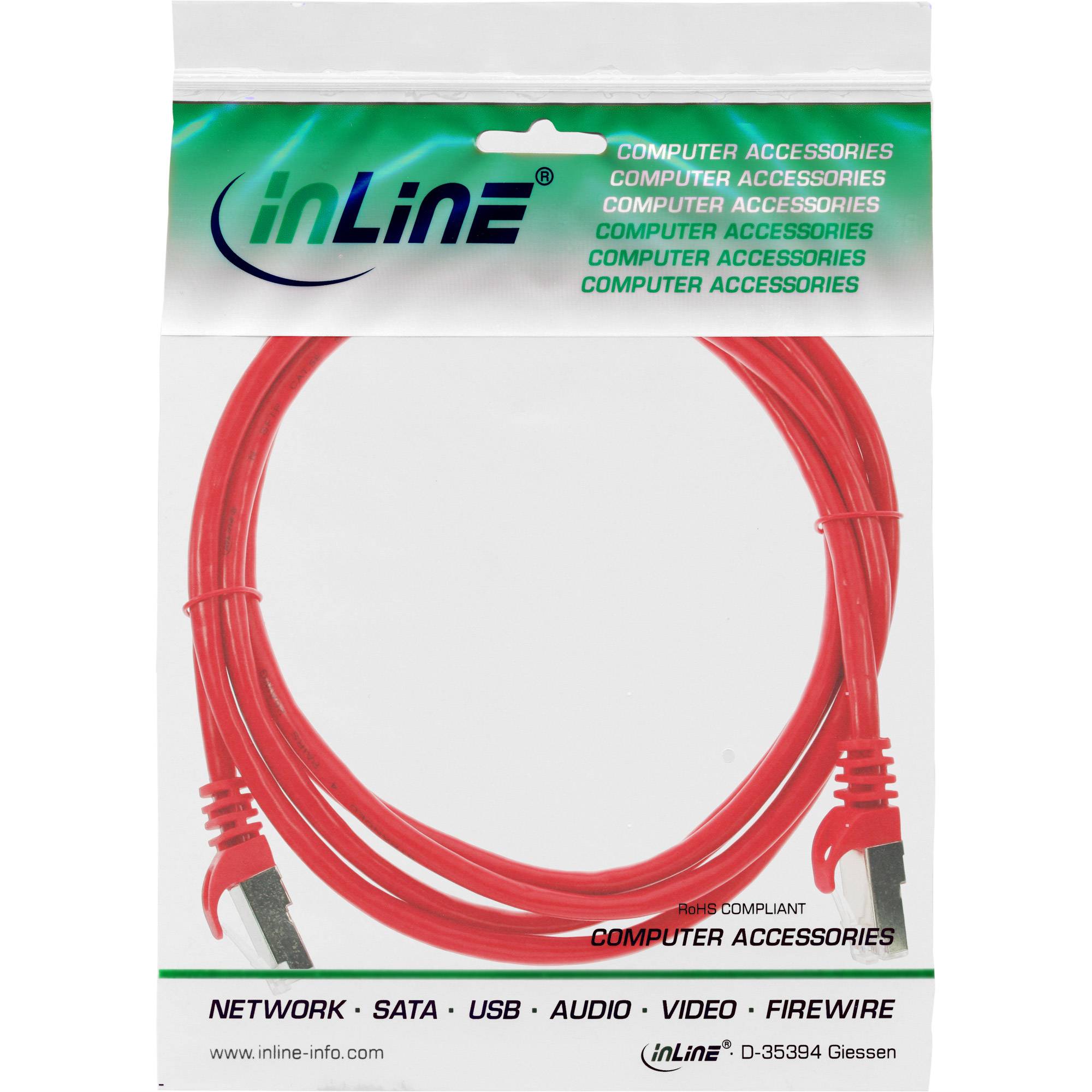 INLINE - Patchkabel - SF/UTP - Cat.5e - rot - 1,5m