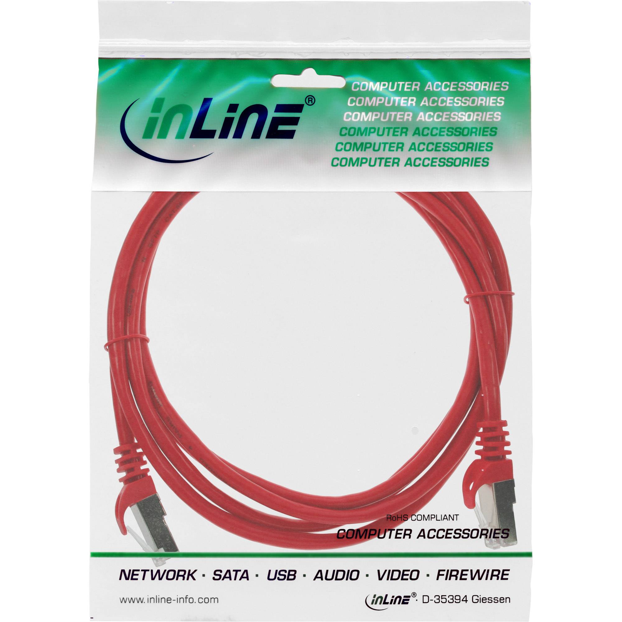 INLINE - Patchkabel - SF/UTP - Cat.5e - rot - 0,5m