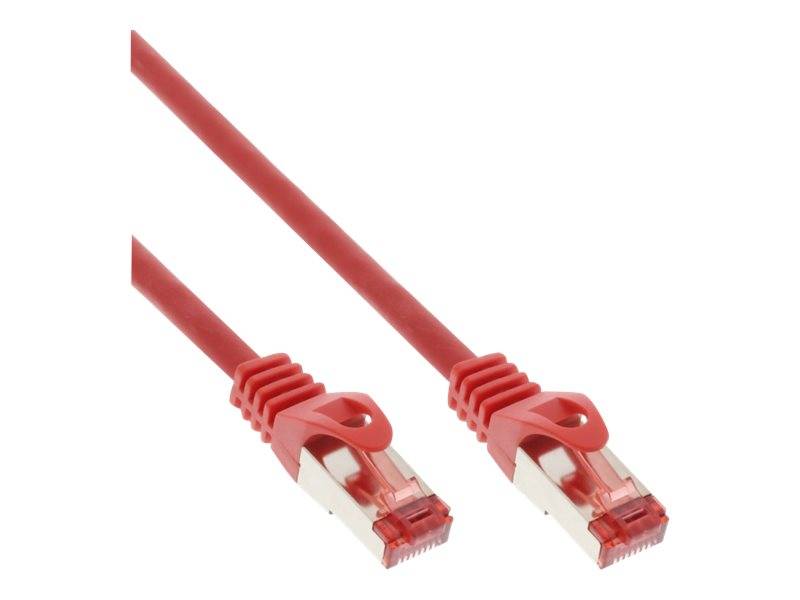 INLINE - Patchkabel - S/FTP (PiMf) - Cat.6 - halogenfrei - Kupfer - rot - 10m