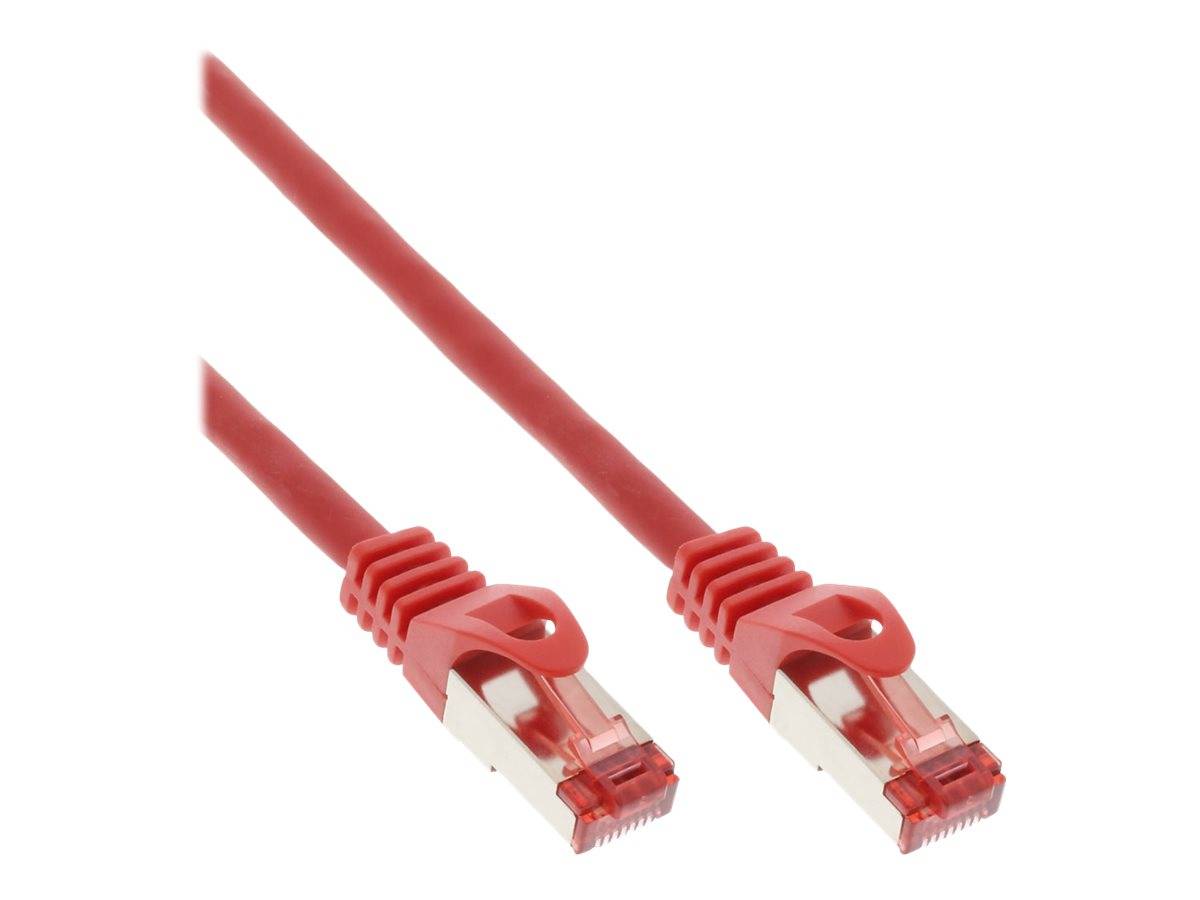INLINE - Patchkabel - S/FTP (PiMf) - Cat.6 - halogenfrei - Kupfer - rot - 10m