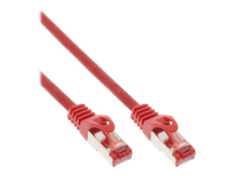 INLINE - Patchkabel - S/FTP (PiMf) - Cat.6 - halogenfrei - Kupfer - rot - 1,5m