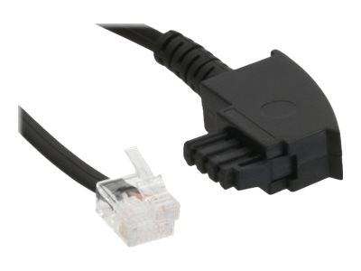 INLINE - TAE-F Kabel für DSL Splitter - TAE-F ST an Western 6/2 DEC ST - 20m