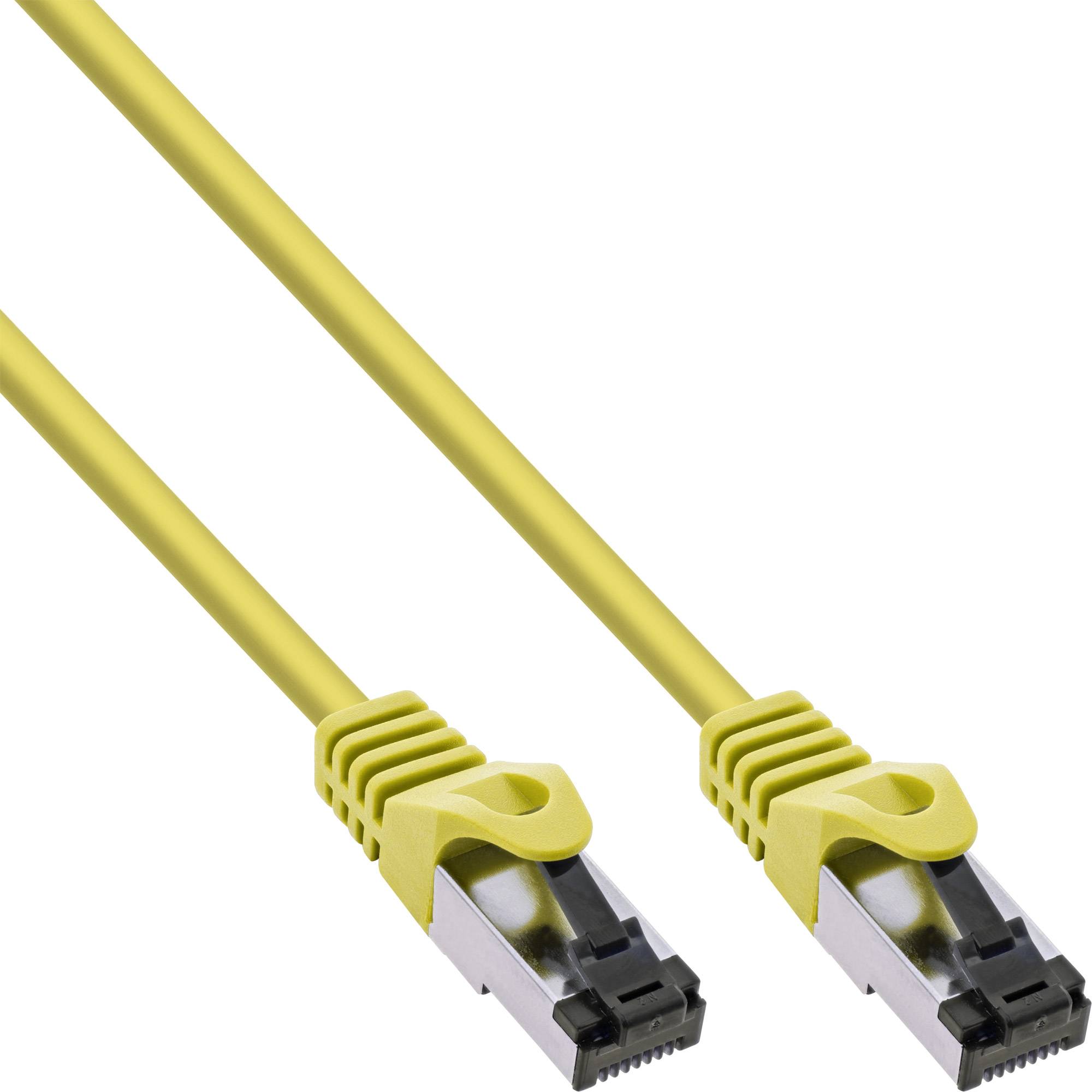 INLINE - Patchkabel - S/FTP (PiMf) - Cat.8.1 - 2000MHz - halogenfrei - gelb - 0,25m