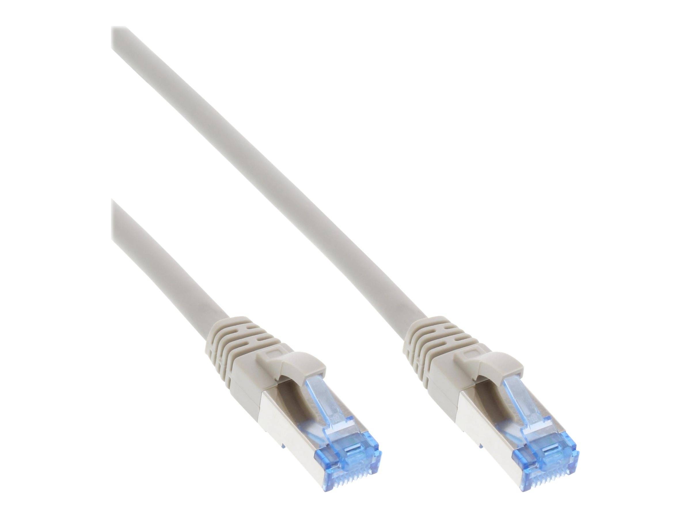 INLINE - Patchkabel - S/FTP (PiMf) - Cat.6A - halogenfrei - grau - 0,3m