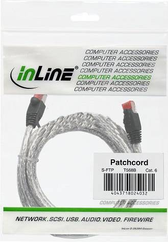INLINE - Patchkabel - S/FTP (PiMf) - Cat.6 - 250MHz - PVC - Kupfer - transparent - 50m