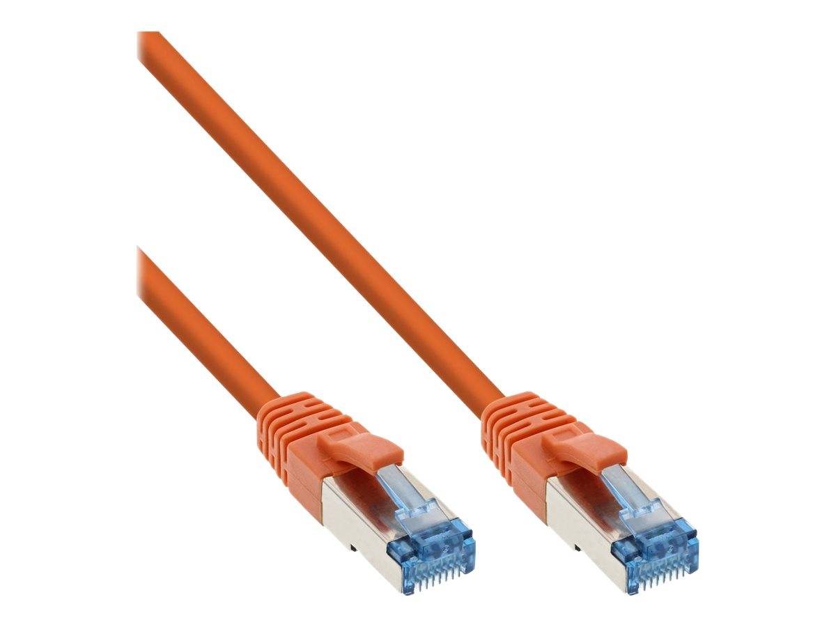 INLINE - Patchkabel - S/FTP (PiMf) - Cat.6A - halogenfrei - orange - 3m