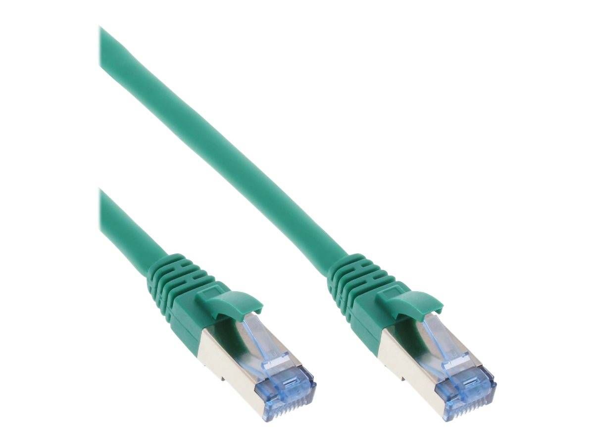 INLINE - Patchkabel - S/FTP (PiMf) - Cat.6A - halogenfrei - grün - 15m