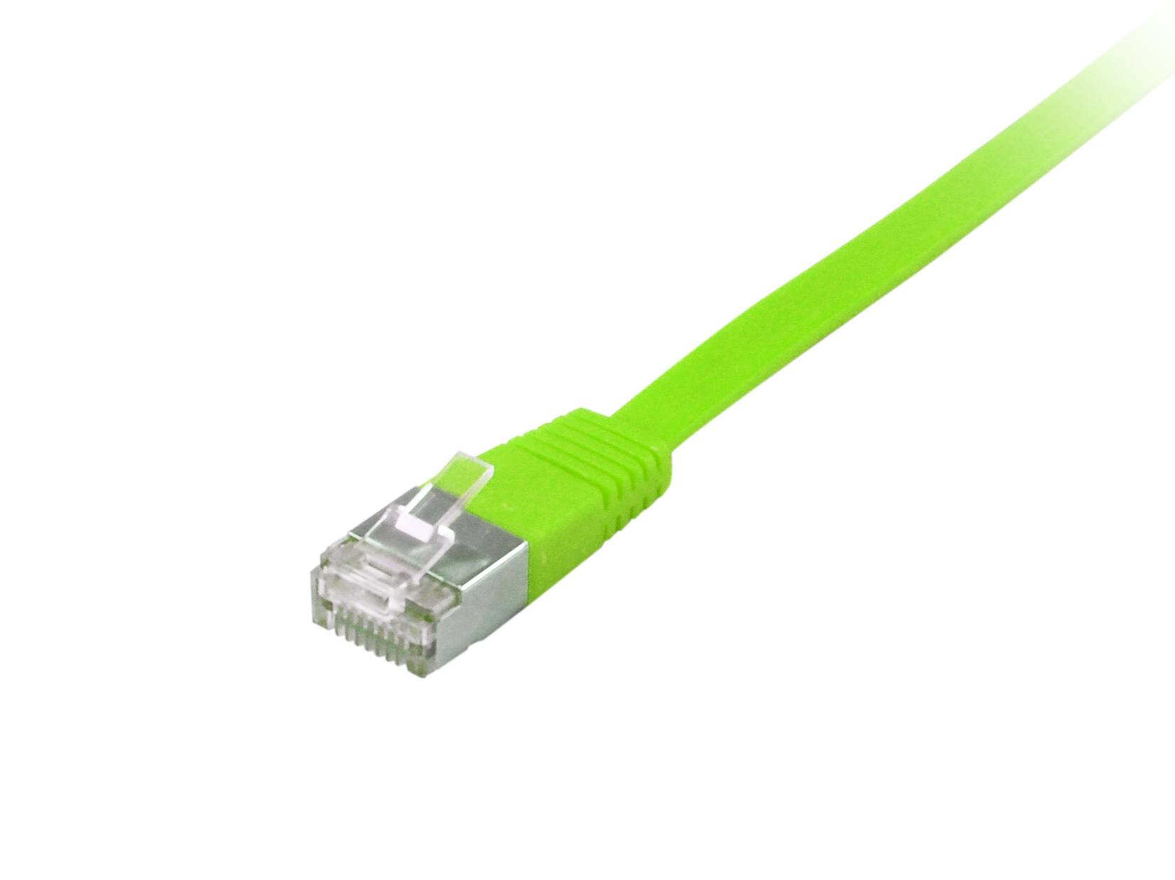 Equip Cat.6A U/FTP Flat Patchkabel, 0.5m, Grün, 0,5 m, Cat6a, U/FTP (STP), RJ-45, RJ-45