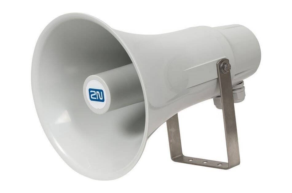 2N SIP Speaker Horn, Netzwerk Horn Lautsprecher, aktiv, max 7W, Mono, SIP, grau, IP67, 24VDC, PoE