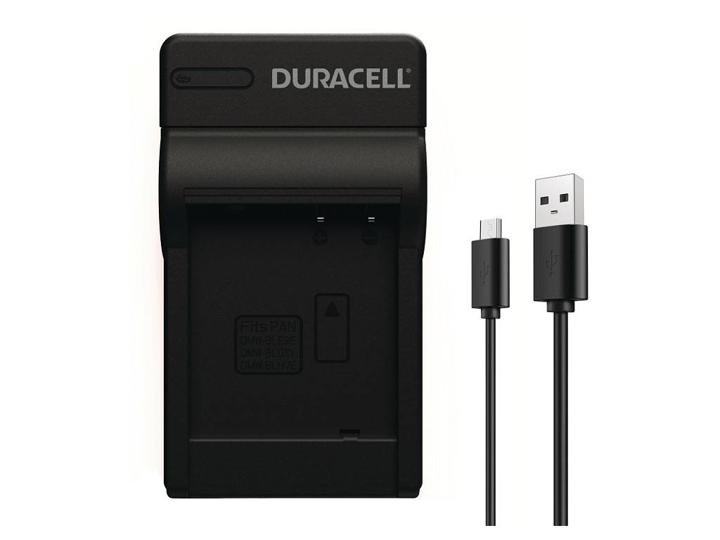 Duracell DRP5959, USB, Panasonic DMW-BLE9, BLG10, BLH7E, Schwarz, Indoor Batterieladegerät, 5 V, 5 V