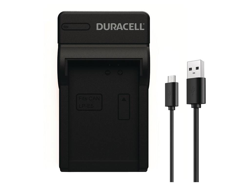 Duracell DRC5906, USB, Canon LP-E5, Schwarz, Indoor Batterieladegerät, 5 V, 5 V