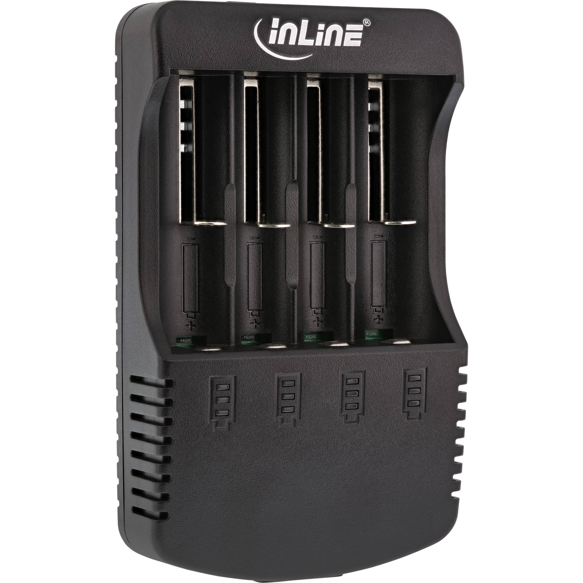 INLINE - Ladegerät für Lithium und NiCd+NiMH