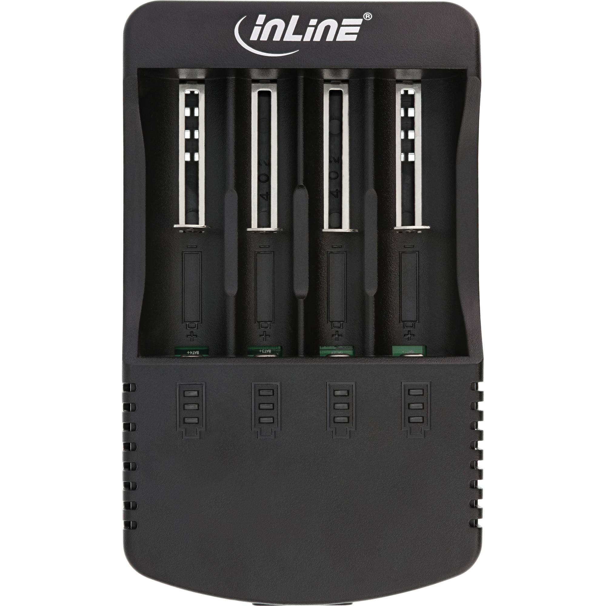 INLINE - Ladegerät für Lithium und NiCd+NiMH