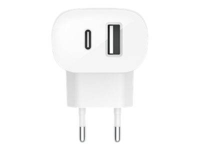Belkin BoostCharge - Netzteil - 37 Watt - PD 3.0 - 2 Ausgabeanschlussstellen (USB, 24 pin USB-C)