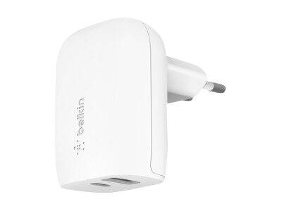 Belkin BoostCharge - Netzteil - 37 Watt - PD 3.0 - 2 Ausgabeanschlussstellen (USB, 24 pin USB-C)