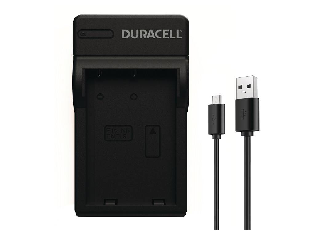 Duracell DRN5925, USB, Nikon EN-EL9, Schwarz, Indoor Batterieladegerät, 5 V, 5 V