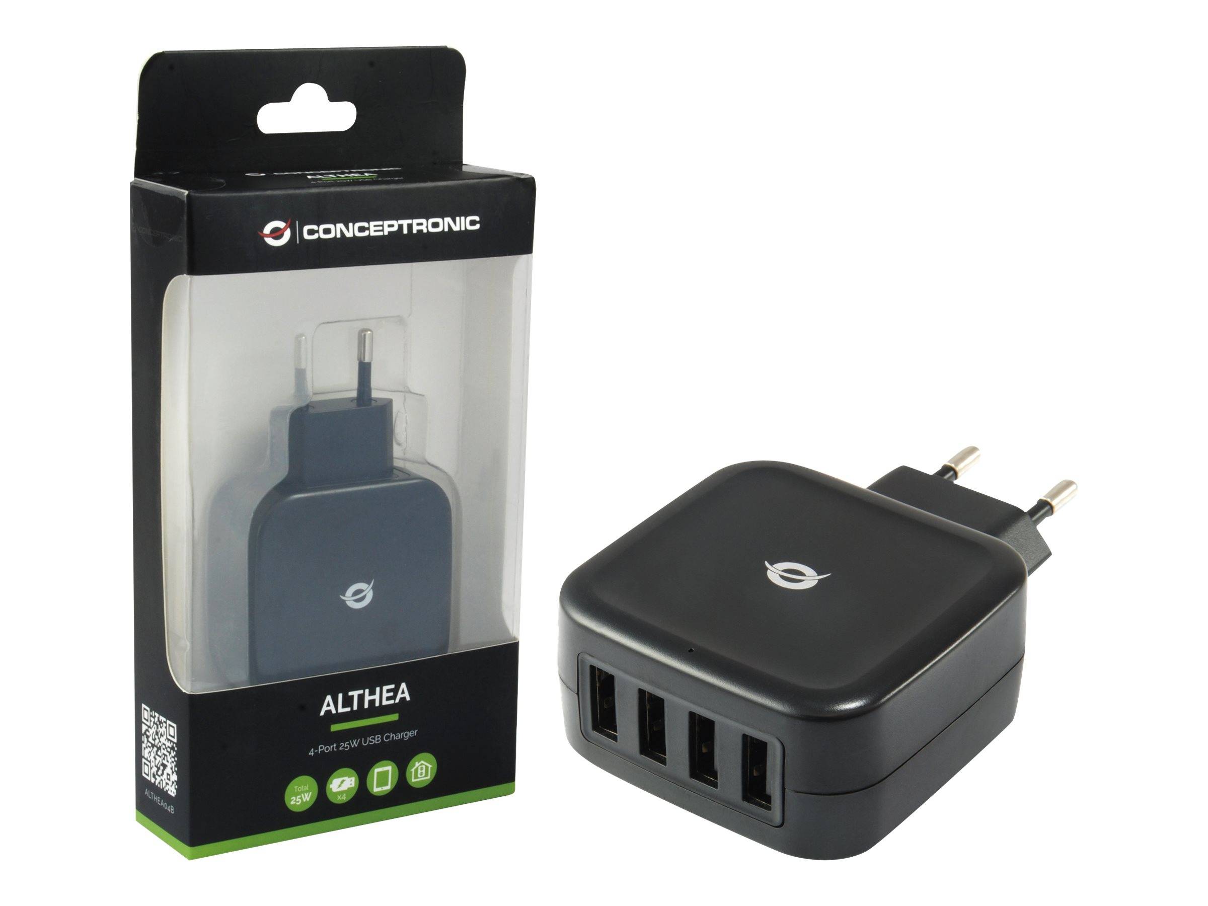 Conceptronic ALTHEA - Netzteil - 25 Watt - 5 A - 4 Ausgabeanschlussstellen (USB)