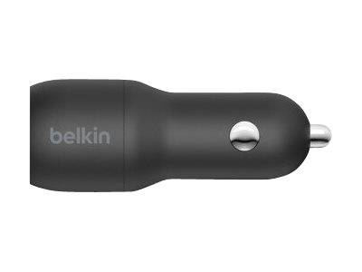 Belkin BoostCharge Dual Charger - Auto-Netzteil - 24 Watt - 4.8 A - 2 Ausgabeanschlussstellen (USB)