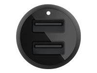 Belkin BoostCharge Dual Charger - Auto-Netzteil - 24 Watt - 4.8 A - 2 Ausgabeanschlussstellen (USB)