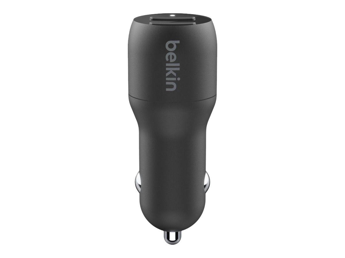 Belkin BoostCharge Dual Charger - Auto-Netzteil - 24 Watt - 4.8 A - 2 Ausgabeanschlussstellen (USB)