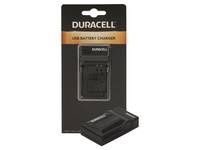 Duracell USB-Batterie-Ladegerät in Einzelhandelsverpackung, mit dem Ladegerät abgebildet vor der Schachtel.