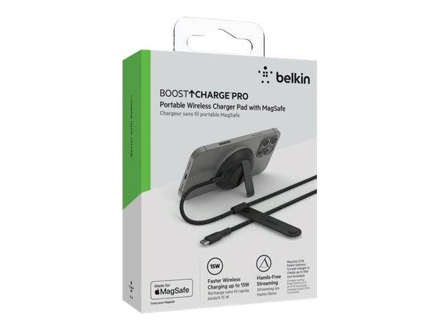 Belkin Schnellladegerät 15W Tragbares Kabelloses Ladegerät Schwarz WIA004BTBK