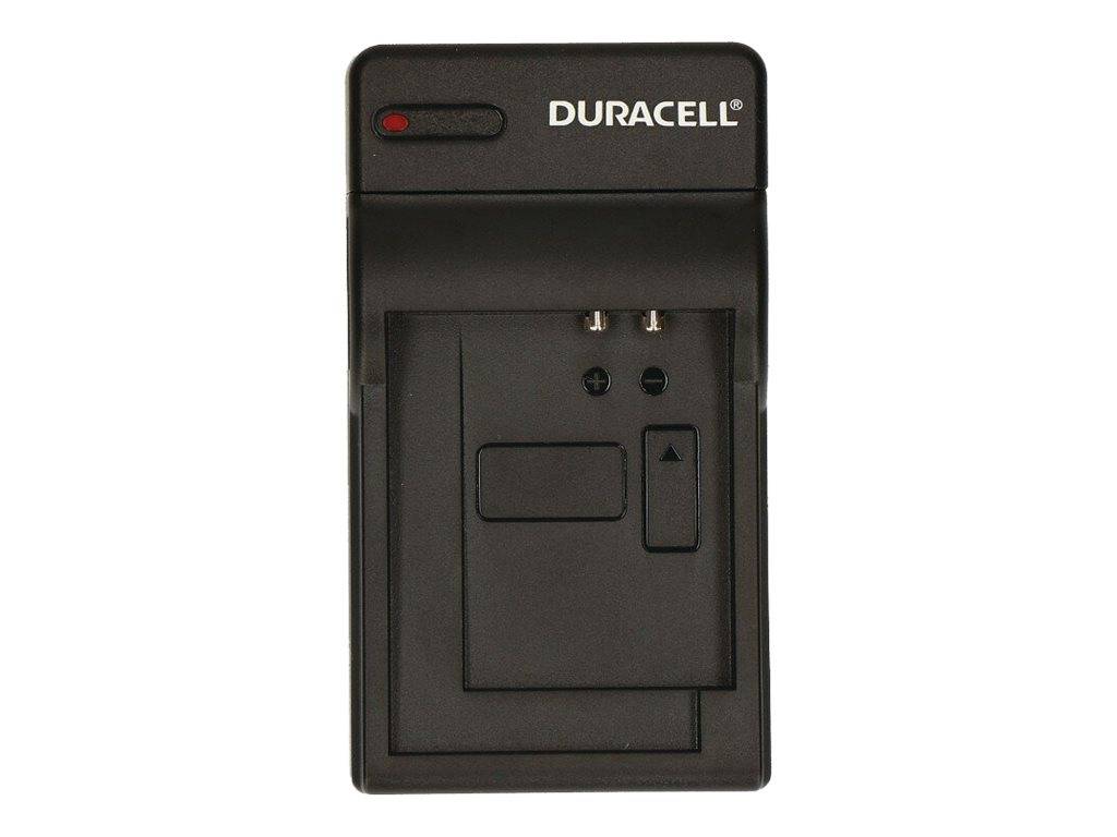 Duracell-Batterieladegerät mit einer einzelnen Batterieschacht, Anzeigelicht und Stromkontakten.