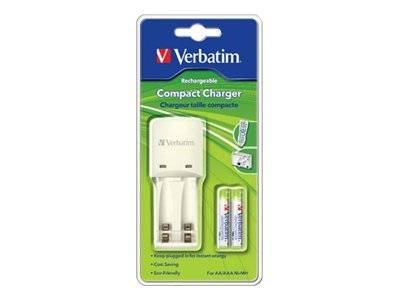 Verbatim Compact Charger - Batterieladegerät - (für 2xAA/AAA)
