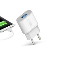 SBS TETR1USB2AWFAST 10W USB-A Netzladegerät – Weiß