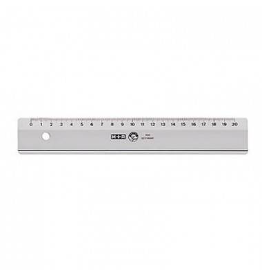 Möbius+Ruppert 1020 - 0000, Schreibtisch-Lineal, Polystyrene, Transparent, cm, Deutschland, 20 cm
