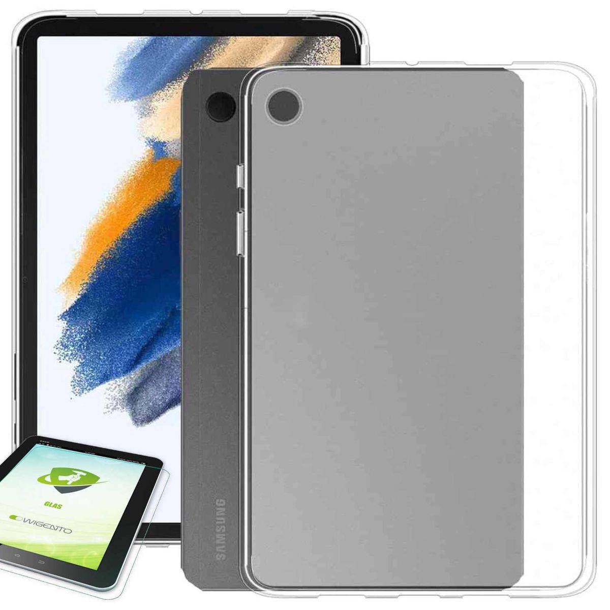 Für Samsung Galaxy Tab A8 2021 X205 X200 Transparent Hülle Tablet Tasche Cover + H9 Hart Glas