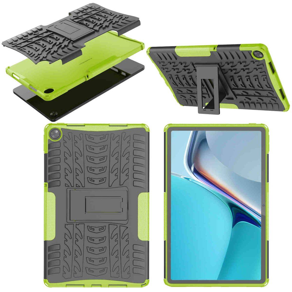 Für Oppo Realme Pad 10.4 Hybrid Outdoor Schutzhülle Case Grün Tasche Cover Etuis