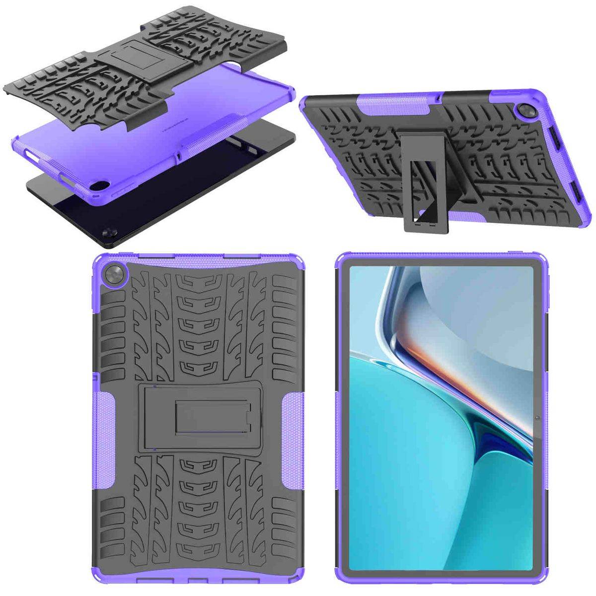Für Oppo Realme Pad 10.4 Hybrid Outdoor Schutzhülle Case Lila Tasche Cover Etuis