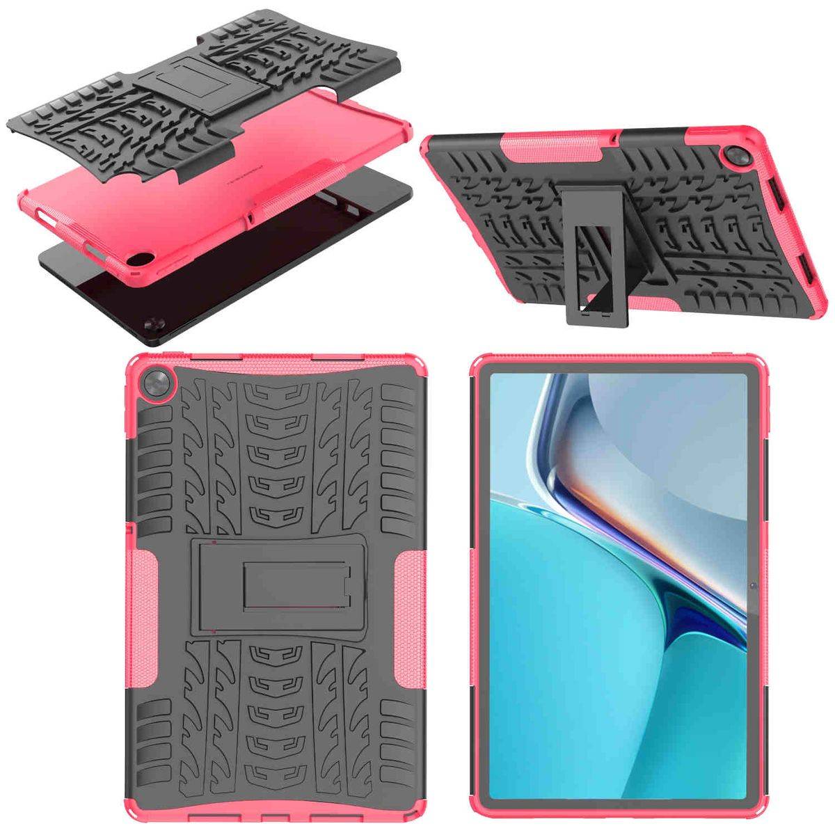 Für Oppo Realme Pad 10.4 Hybrid Outdoor Schutzhülle Case Pink Tasche Cover Etuis