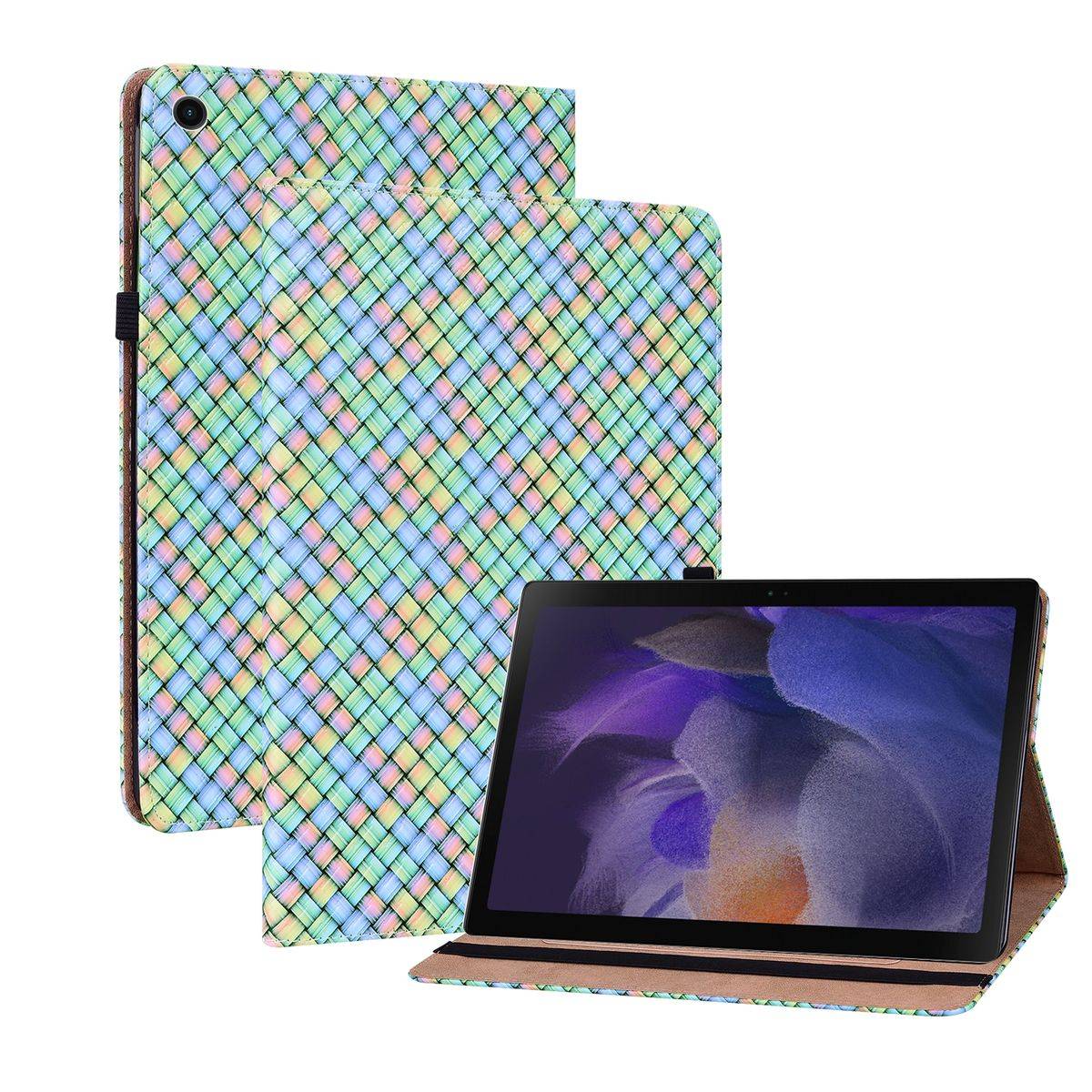 Für Samsung Galaxy Tab A8 2021 X205 X200 Design Muster Regenbogen Kunstleder Hülle Cover Tablet Tasche Case Neu