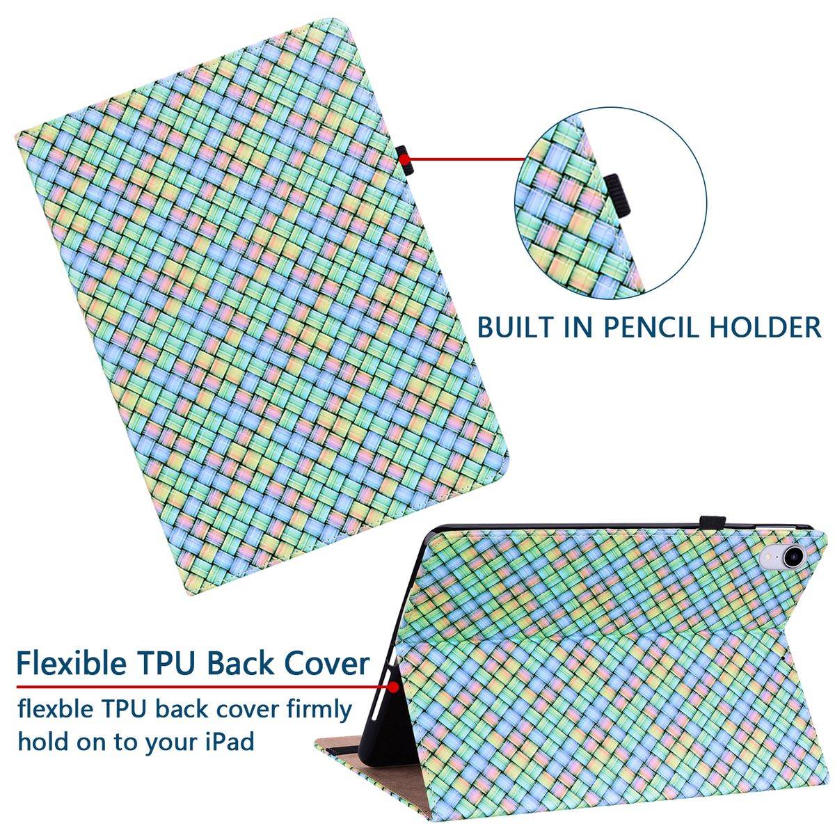 Für Samsung Galaxy Tab A8 2021 X205 X200 Design Muster Regenbogen Kunstleder Hülle Cover Tablet Tasche Case Neu