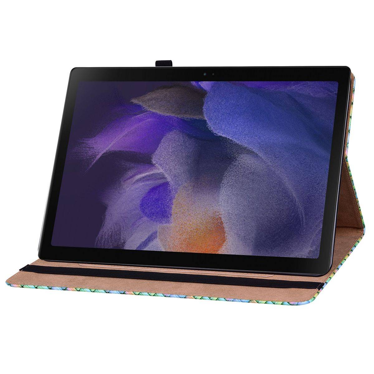 Für Samsung Galaxy Tab A8 2021 X205 X200 Design Muster Regenbogen Kunstleder Hülle Cover Tablet Tasche Case Neu