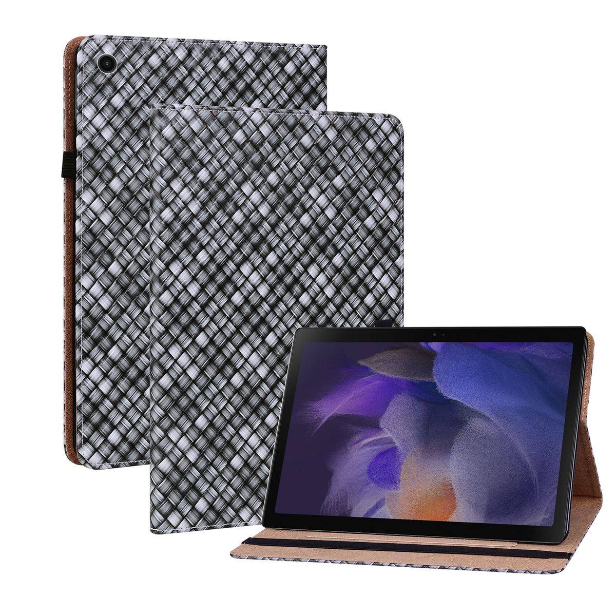 Für Samsung Galaxy Tab A8 2021 X205 X200 Design Muster Schwarz Kunstleder Hülle Cover Tablet Tasche Case Neu