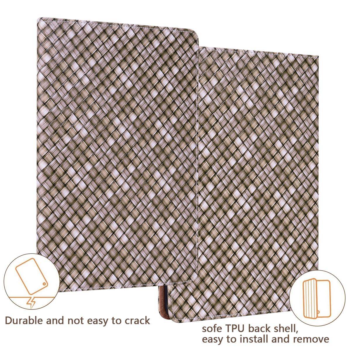 Für Samsung Galaxy Tab A8 2021 X205 X200 Design Muster Braun Kunstleder Hülle Cover Tablet Tasche Case Neu